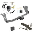 Trailer Tow Hitch For 20-26 Mitsubishi Outlander Sport All Models Deluxe Package Wiring 2" Ball Mount and Lock