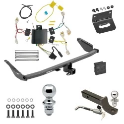 Ultimate Tow Package For 15-20 Toyota Sienna Exc SE Trailer Hitch w/ Wiring 2" Drop Mount Dual 2" and 1-7/8" Ball Lock Bracket Cover 2" Receiver