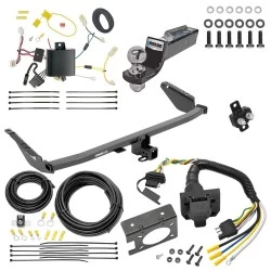 Trailer Hitch Tow Package w/ 7-Way RV Wiring For 11-14 Toyota Sienna (15-20 SE ONLY) w/ 2" Drop Mount 2" Ball Class 3 2" Receiver