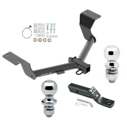 Trailer Tow Hitch For 17-27 Honda CR-V Except Hybrid Receiver w/ 1-7/8" and 2" Ball