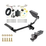 Tow Package For 13-18 Toyota RAV4 All Models Trailer Hitch w/ Wiring 2" Drop Mount 2" Ball 2" Receiver