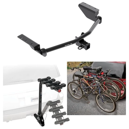 Custom Fit Trailer Hitch 4 Bike Carrier Installation Hardware Installation Instructions 76134 63124 Draw-Tite Trailer Hitch 4 Bike Rack 13-18 Toyota RAV4 All Styles Approved Recreational Offroad Use Carrier Adult Woman or Child Bicycles Foldable 13 14 15 Trailer Hitch w/ 4 Bike Rack For 13-18 Toyota RAV4 All Styles Approved for Recreational & Offroad Use Carrier for Adult Woman or Child Bicycles Foldable
