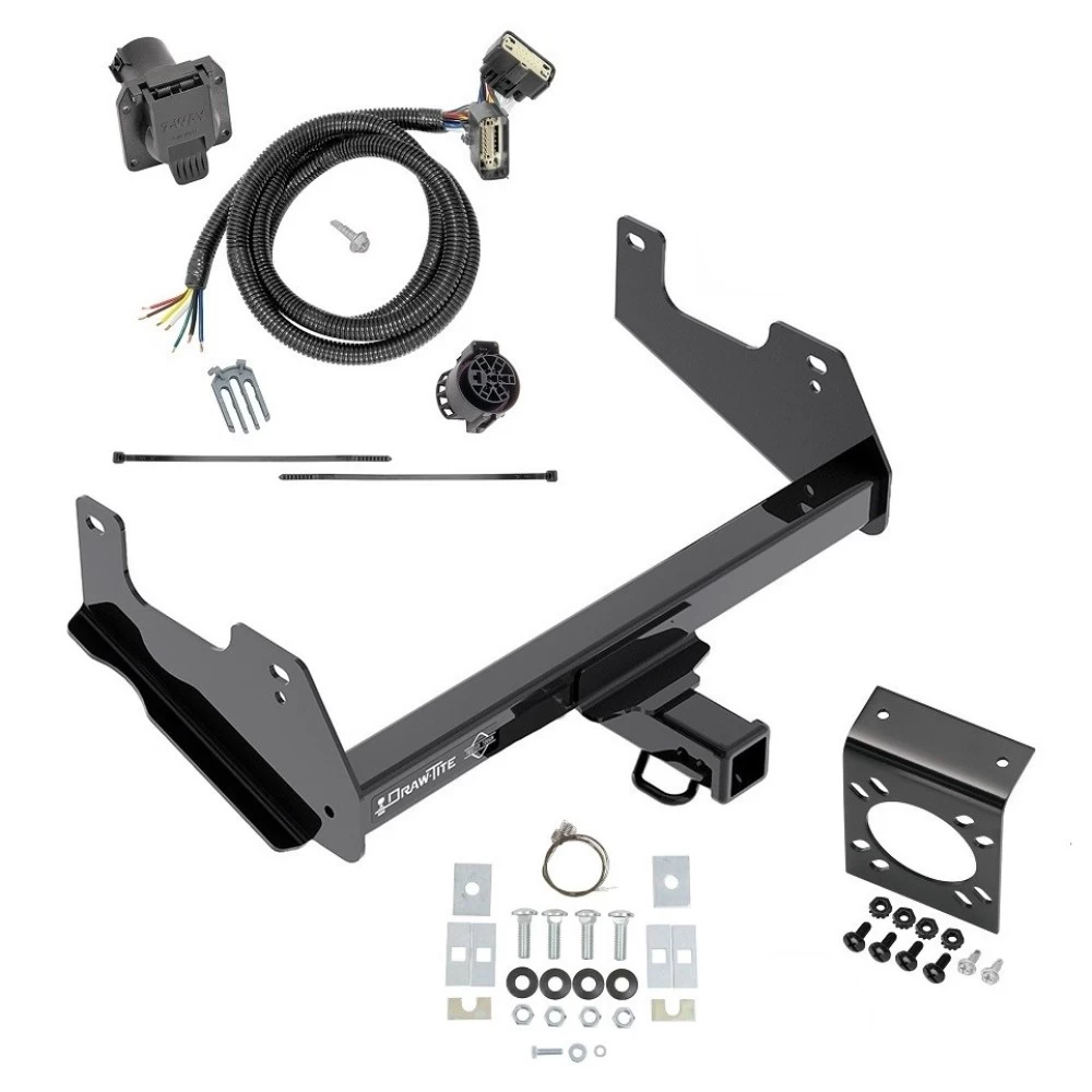 Trailer Tow Hitch w/ 7-Way RV Wiring For 15-20 Ford F-150 Raptor Harness Kit Plug Play Mounting Bracket 2" Tow Receiver Class 4