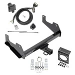 Trailer Tow Hitch w/ 7-Way RV Wiring For 15-20 Ford F-150 Raptor Harness Kit Plug Play Mounting Bracket 2" Tow Receiver Class 4
