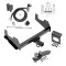 Trailer Hitch Tow Package w/ 7-Way RV Wiring For 15-25 Ford F-150 17-25 F-150 Raptor w/ 2" Drop Mount 2" Ball Class 4 2" Receiver