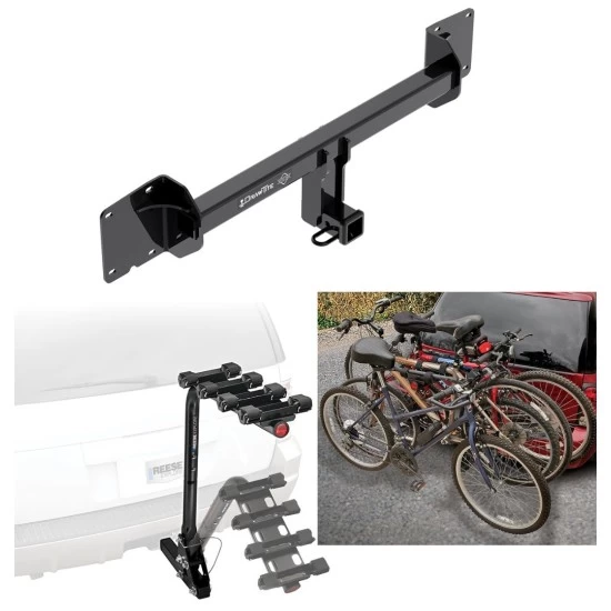 Custom Fit Trailer Hitch 4 Bike Carrier Installation Hardware Installation Instructions 76143 63124 Draw-Tite Trailer Hitch 4 Bike Rack 16-23 Tesla X All Styles Approved Recreational Offroad Use Carrier Adult Woman or Child Bicycles Foldable 16 17 18 19 Trailer Hitch w/ 4 Bike Rack For 16-23 Tesla X All Styles Approved for Recreational & Offroad Use Carrier for Adult Woman or Child Bicycles Foldable