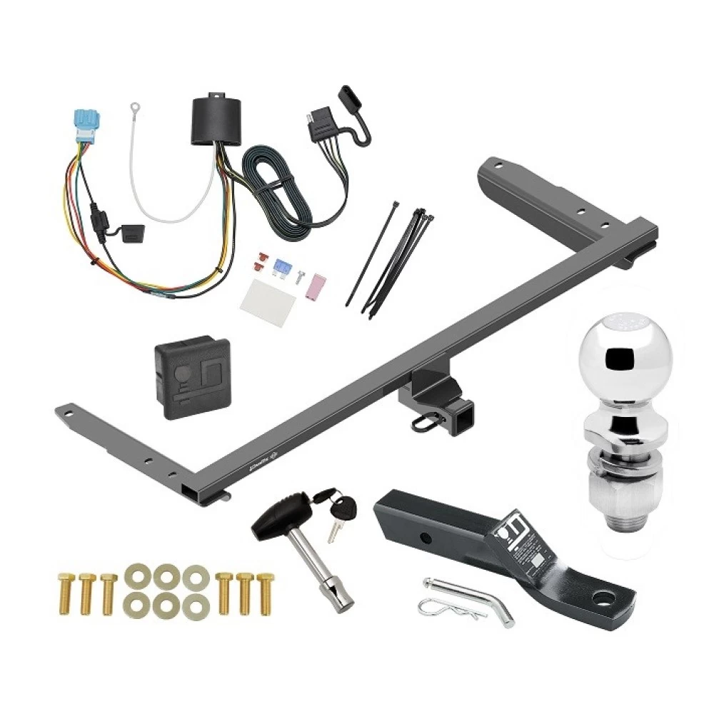 Trailer Tow Hitch For 18-26 Honda Odyssey w/ Fuse Provisions Deluxe Package Wiring 2" Ball and Lock