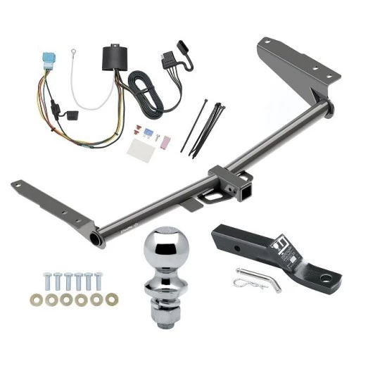 Trailer Tow Hitch For 18-26 Honda Odyssey w/ Fuse Provisions Complete Package w/ Wiring and 1-7/8" Ball