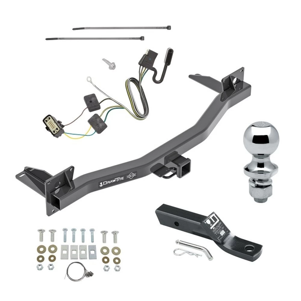 Trailer Tow Hitch For 18-23 Chevrolet Traverse 2024 Limited 18-24 Buick Enclave All Models Complete Package w/ Wiring and 1-7/8" Ball