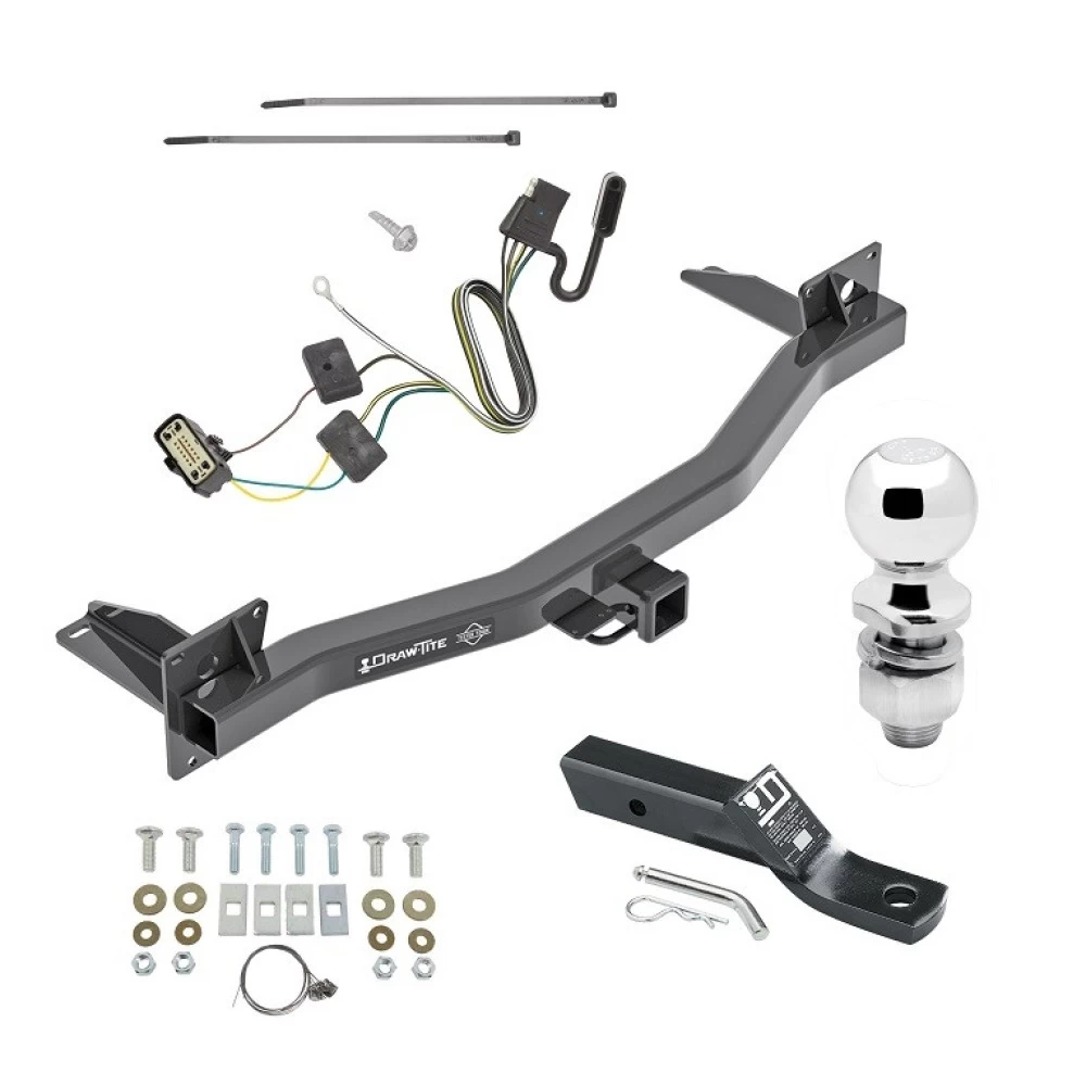 Trailer Tow Hitch For 18-23 Chevrolet Traverse 2024 Limited 18-24 Buick Enclave All Models Complete Package w/ Wiring and 2" Ball