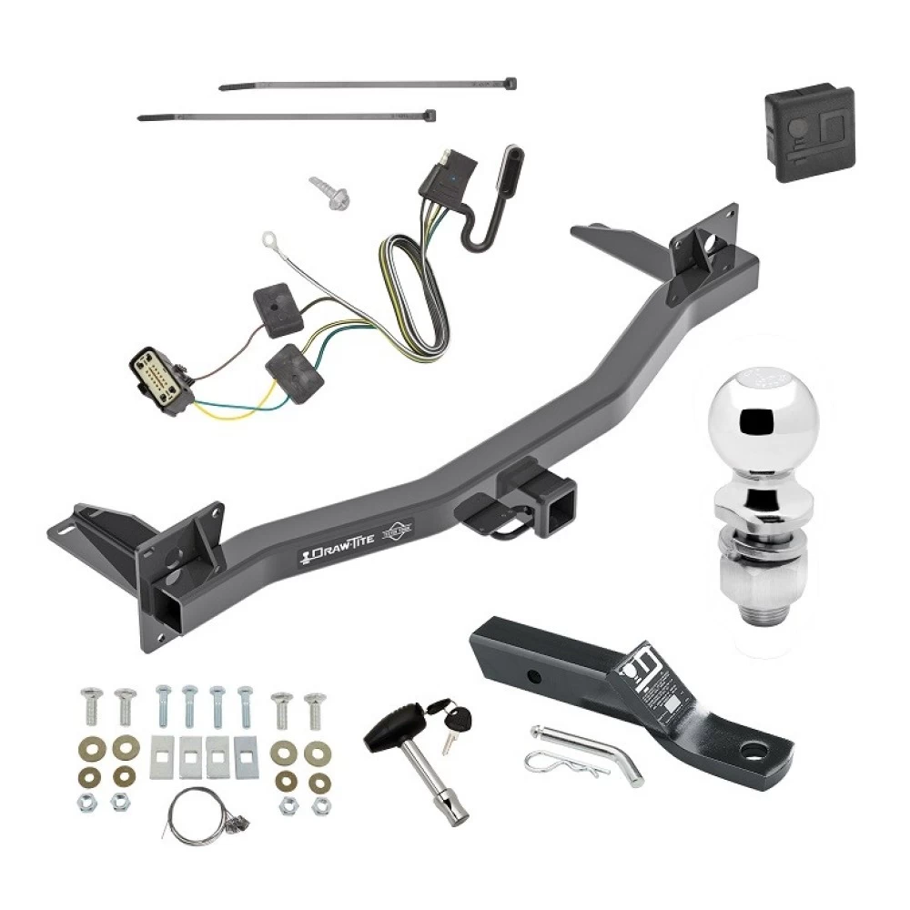 Trailer Tow Hitch For 18-23 Chevrolet Traverse 2024 Limited 18-24 Buick Enclave All Models Deluxe Package Wiring 2" Ball and Lock