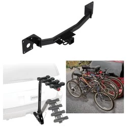 Trailer Hitch w/ 4 Bike Rack For 19-26 Cadillac XT4 Approved for Recreational & Offroad Use Carrier for Adult Woman or Child Bicycles Foldable