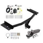 Tow Package For 20-23 Ford Explorer Trailer Hitch w/ Wiring 2" Drop Mount 2" Ball 2" Receiver