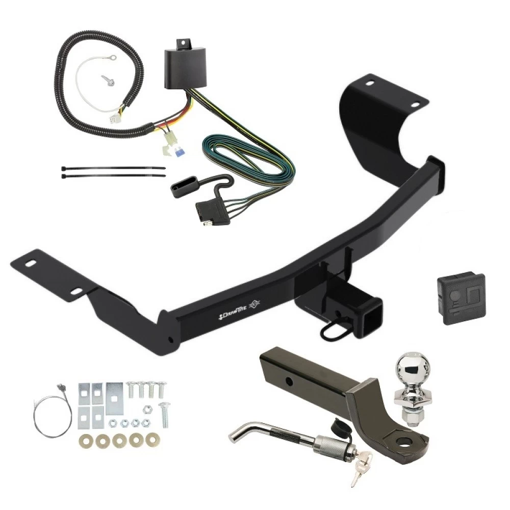 Trailer Tow Hitch For 17-27 Honda CR-V Deluxe Package Wiring 2" Ball Mount and Lock