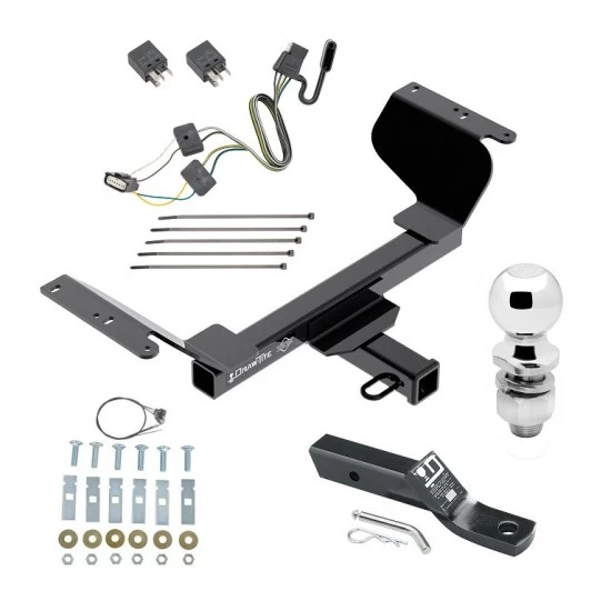 Trailer Tow Hitch For 18-25 GMC Terrain 18-26 Chevy Equinox Gasoline, w/ Factory Tow PKG Package w/ Wiring and 2" Ball