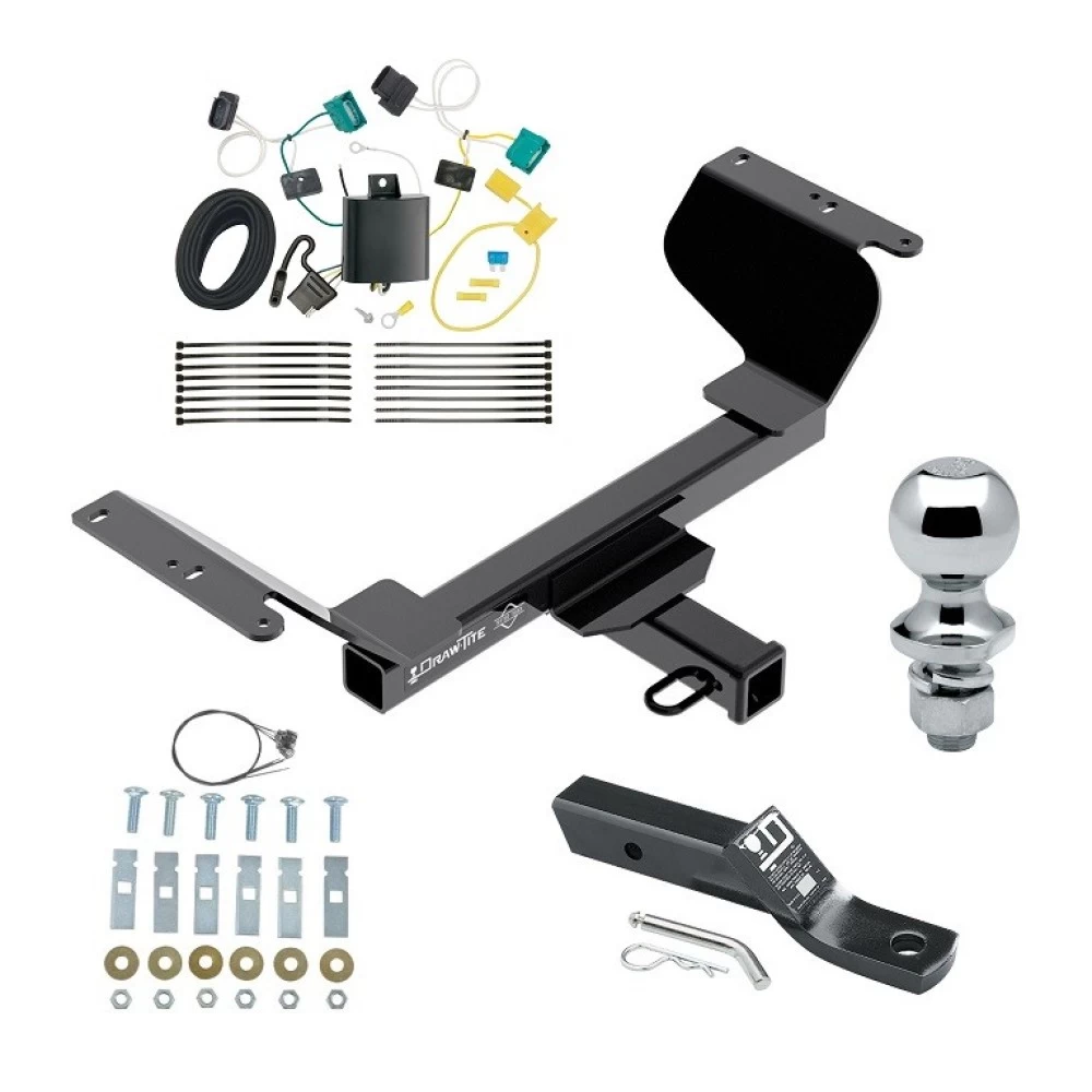 Trailer Tow Hitch For 18-24 Chevrolet Equinox Gasoline, Excluding Premier Complete Package w/ Wiring and 1-7/8" Ball