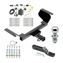 Trailer Tow Hitch For 18-24 Chevrolet Equinox Gasoline, Premier Models Complete Package w/ Wiring and 1-7/8" Ball