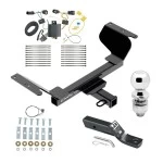 Trailer Tow Hitch For 18-24 Chevrolet Equinox Gasoline, Premier Models Complete Package w/ Wiring and 2" Ball