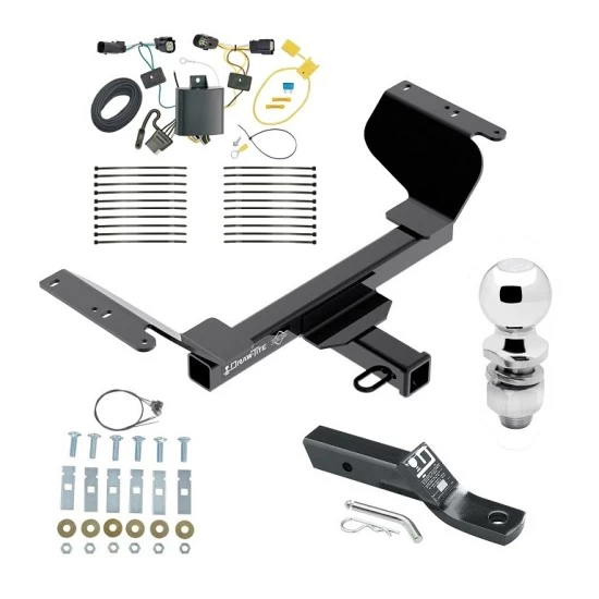 Trailer Tow Hitch For 18-24 Chevrolet Equinox Gasoline, Premier Models Complete Package w/ Wiring and 2" Ball