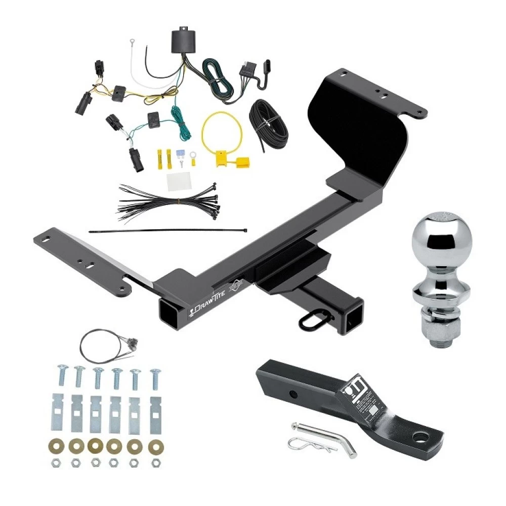 Trailer Tow Hitch For 18-25 GMC Terrain Gasoline, w/o Factory Tow PKG Pkg w/ Wiring and 1-7/8" Ball