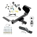 Trailer Tow Hitch For 18-25 GMC Terrain Gasoline, w/o Factory Tow PKG Complete Package w/ Wiring and 2" Ball