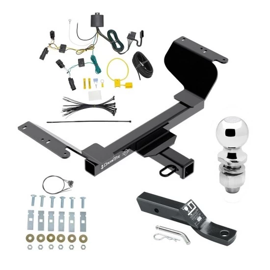 Trailer Tow Hitch For 18-25 GMC Terrain Gasoline, w/o Factory Tow PKG Complete Package w/ Wiring and 2" Ball