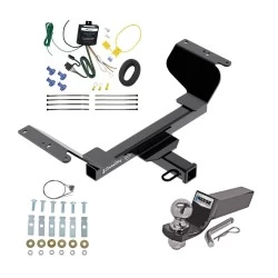 Trailer Tow Hitch For 18-25 GMC Terrain incl Gasoline 18-26 Chevy Equinox Gasoline Complete Package w/ Wiring and 2" Ball