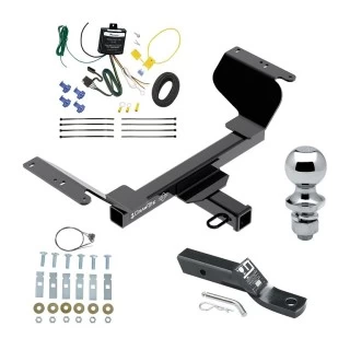 Trailer Tow Hitch For 18-25 GMC Terrain incl Gasoline 18-26 Chevy Equinox Gasoline 2" Receiver Complete Package w/ Wiring and 1-7/8" Ball