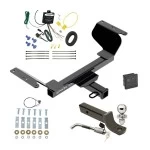 Trailer Tow Hitch For 18-25 GMC Terrain incl Gasoline 18-26 Chevy Equinox Gasoline Deluxe Package Wiring 2" Ball Mount and Lock