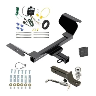 Trailer Tow Hitch For 18-25 GMC Terrain incl Gasoline 18-26 Chevy Equinox Gasoline Deluxe Package Wiring 2" Ball Mount and Lock