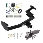 Trailer Tow Hitch For 23-25 KIA Telluride w/o LED Taillights Complete Package w/ Wiring and 2" Ball