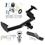 Trailer Tow Hitch For 23-25 KIA Telluride w/o LED Taillights 2" Receiver Complete Package w/ Wiring and 1-7/8" Ball