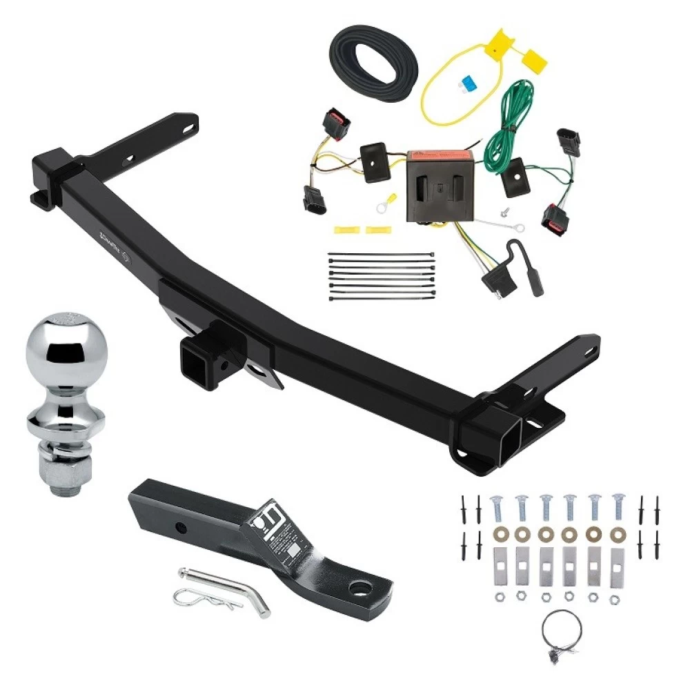 Trailer Tow Hitch For 11-13 Dodge Durango All Models Complete Package w/ Wiring and 1-7/8" Ball
