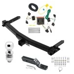 Trailer Tow Hitch For 11-13 Dodge Durango All Models Complete Package w/ Wiring and 2" Ball