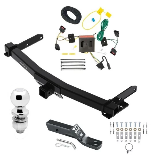 Trailer Tow Hitch For 11-13 Dodge Durango All Models Complete Package w/ Wiring and 2" Ball