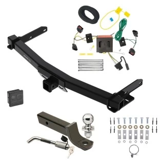 Custom Fit Trailer Hitch Wiring Harness (Plug & Play) 2" Drop Ball-Mount w/ Locking Pin/Clip 2" Chrome BallRubber Hitch Plug Cover Installation Hardware Installation Instructions 76432 118552 7005111 7010 Draw-Tite Trailer Tow Hitch 11-13 D Trailer Tow Hitch For 11-13 Dodge Durango All Styles Deluxe Package Wiring 2" Ball Mount and Lock