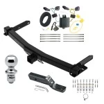 Trailer Tow Hitch For 14-23 Dodge Durango All Styles Complete Package w/ Wiring and 1-7/8" Ball