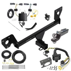 Trailer Hitch Tow Package w/ 7-Way RV Wiring For 20-24 Buick Encore GX w/ 2" Drop Mount 2" Ball Class 3 2" Receiver All Models 