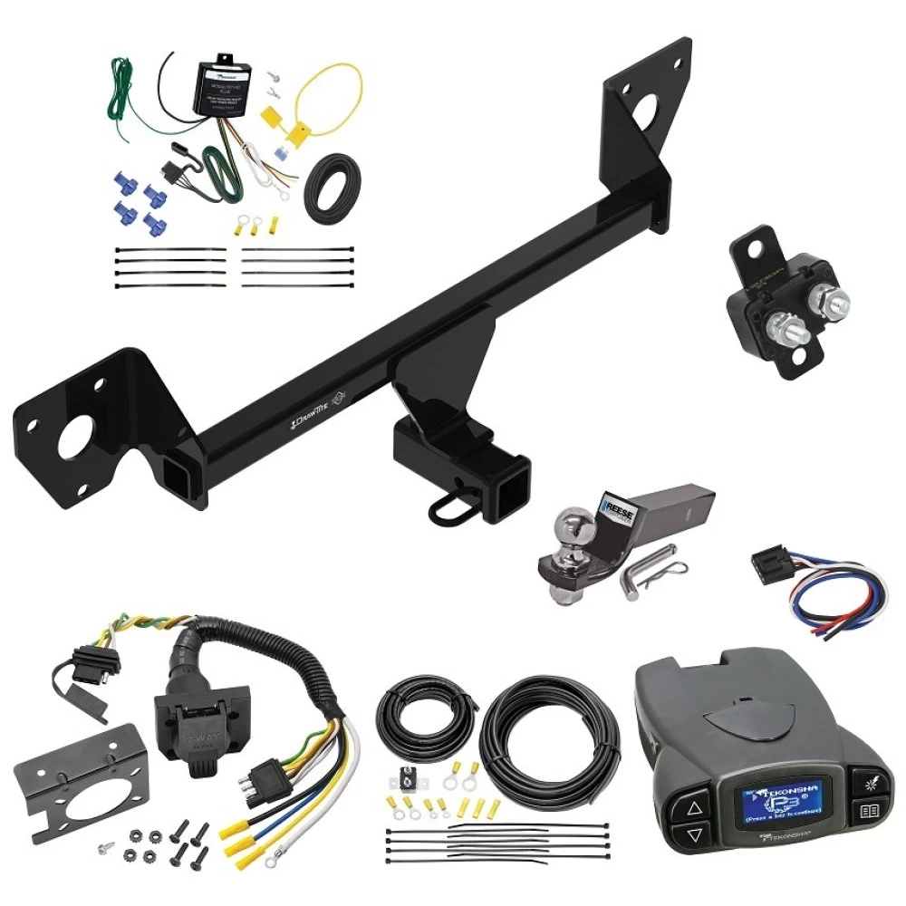 Trailer Hitch Tow Package Prodigy P3 Brake Control For 20-23 Chevrolet Trailblazer w/LED Taillights w/ 7-Way RV Wiring 2" Drop Mount 2" Ball Class 3 2" Receiver Draw-Tite Tekonsha