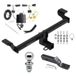 Trailer Tow Hitch For 20-22 Ford Escape Except Plug-In-Hybrid 2" Receiver Complete Package w/ Wiring and 1-7/8" Ball