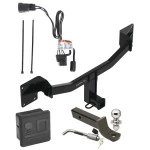 Trailer Tow Hitch For 21-23 Buick Envision w/ factory trailer connector Deluxe Package Wiring 2" Ball Mount and Lock