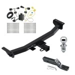 Trailer Tow Hitch For 19-23 Ford Ranger Class 4 2" Receiver Complete Package w/ Wiring and 1-7/8" Ball