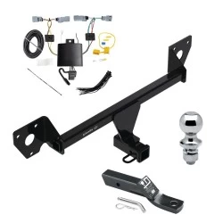 Trailer Tow Hitch For 21-27 Chevy Trailblazer 20-23 Buick Encore GX w/ LED Taillights Class 3 2" Receiver Complete Package w/ Wiring and 1-7/8" Ball