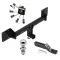 Trailer Tow Hitch For 21-27 Mercedes GLE SUV All Models Complete Package w/ Zero Contact Wiring Harness Kit and 1-7/8" Ball
