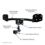 Trailer Tow Hitch For 13-18 Acura RDX All Models Hidden Removable 2" Receiver Complete Package w/ Wiring and 2" Ball