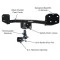 Trailer Tow Hitch For 17-26 Cadillac XT5 Hidden Removable 2" Receiver Complete Package w/ Wiring and 2" Ball