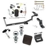 Ultimate Tow Package For 06-15 Honda Civic Coupe Trailer Hitch w/ Wiring Draw-Bar Dual 2" and 1-7/8" Ball Lock Bracket Cover 1-1/4" Receiver Reese