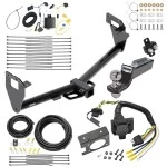Trailer Hitch Tow Package w/ 7-Way RV Wiring For 15-23 Jeep Renegade All Models w/ 2" Drop Mount 2" Ball Class 3 2" Receiver Reese