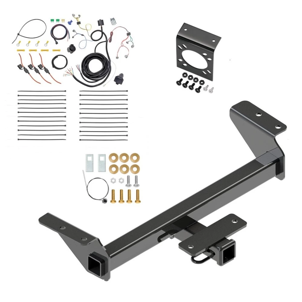 Class 4 7K Trailer Hitch w/ 7-Way RV Wiring For 16-23 Toyota Tacoma All Models Class 4 2" Receiver Reese