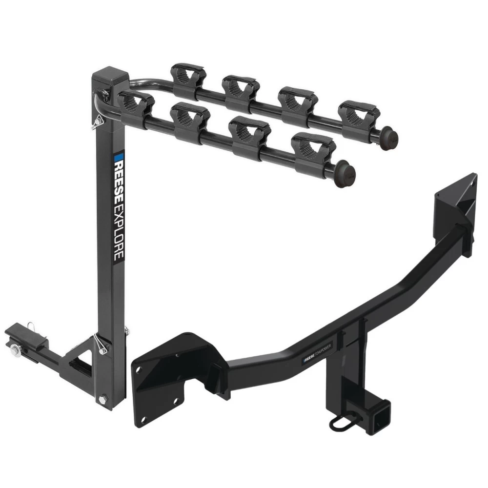 Reese Trailer Tow Hitch For 21-23 Buick Envision 2" Receiver Class 3 Tilt Away Adult or Child Arms Fold Down 4 Bike Carrier